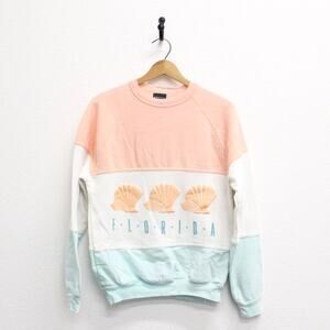Vintage Florida Seashells Sweatshirt Medium